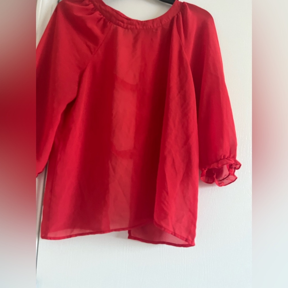 Deep red shirt